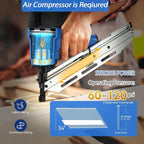Pneumatic Framing Nailer and Nail Puller,Pneumatic Power Tool Combo Kit with 400 Paper Collated Nails,2-In-1 Pro Preferred Brand of Pneumatic Nailer Gun and Nail Puller Ideal for Framing
