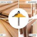 1PCS 1/4" Shank 2-1/2" Diameter Raised Panel Cabinet Door Making Router Bit Woodworking Tools Door & Window Router Bit