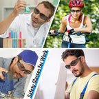 Tinted Safety Glasses Bulk of 10 ANSI Z87.1 Protective Eyewear Scratch-Resistant for Work, Lab, Construction