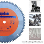 Yolan 10-Inch 80 Teeth Circular Saw Blade for Cutting Aluminum, with 5/8-Inch Arbor, Table Saw Accessories,Polished Mitersaw Blade Silver
