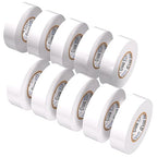 OHLECTRIC Professional Grade Vinyl Electrical Tape (10 Pack) White - 7 Mil Thick Flame-Retardant, Heat & Weather Resistant 3/4 Inch x 60 Feet | Ideal for Contractors & Electricians