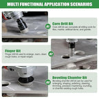 Diamond Hole Saw Kit Tile Drill Bits, 13 PCS Diamond Core Drill Bits Set 6/8/10/19/25/35/51/75/100mm+50mm Chamfer Saw +20mm Finger Bit+SDS Adapter Porcelain Hollow Drill Hole Saw for Ceramic, Granite