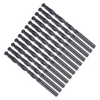 Drill Bit, 13/64" Cutting Diameter, 4241 HSS Nitriding Black 118° Cutting Angle Versatile Jobber Bits - (Applications: for Drilling Plastic Wood Soft Metal), 12-Pieces