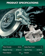 SCITOO 18B5015 Rear Right Disc Brake Caliper w/Bracket Fit For Buick For Lucerne 2006-2011,For Cadillac For DTS 2006-2011, Single Piston