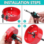 11.6 inch / 295mm Hole Saw with SDS Plus Arbor and Hex Shank Arbor,HSS Bi-Metal Hole Drilling Cutter for Wood Boards Plastic and Thin Metal (11.6 inch / 295mm)