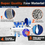 Diamond Core Drill Bit Set - BRSCHNITTTile Hole Saw Kit 1/4" 5/16" 3/8" 4/5" 1-3/8"2" 3" 4 1/2"& 4/5" Finger Bit&2" Chamfer Bit for Porcelain Tile Ceramic Marble Granite&Diamond Blade