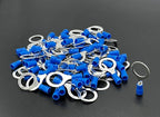 ANGSTROM 1/2" Bolt Ring Terminals, Insulated Electrical Crimp Connectors 100pcs (16-14ga Blue)