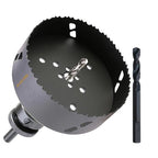 6 Inch Deep HSS Bi Metal Hole Saw Cutter with Arbor Heavy Duty Hole Saw Bit Cutting Depth 2.1” for Metal Thick Wood PVC Drywall Aluminum Big Slot New Sharp Teeth