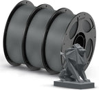 ANYCUBIC PETG Filament 1.75mm Bundle, 3D Printer Filament, Dimensional Accuracy +/- 0.02mm, Exceptional Toughness, Print with Most FDM 3D Printers, 1KG Spool, 3KG Grey