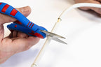 WEICON TOOLS Electrician scissors XL | Mulfifuntional Heavy Duty scissors for cutting, stripping and crimping | Easy all purpose cutting | with protective cover | ideal for copper and aluminium cables