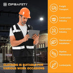 Reflective Safety Vest - Heavy Duty, ANSI/ISEA Standard Hi Vis Vest with Back Pocket & Zipper, Men & Women's (Black, 3XL)