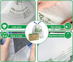8 Gallon Compostable Trash Bags, 100 Count Drawstring Trash Bags Biodegradable, Heavy Duty Extra Thick Compost Bags, Kitchen Food Scrap Waste Bag, US BPI and OK Compost Home Certified