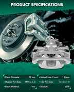 SCITOO 18B5425 Rear Left Disc Brake Caliper Assembly w/Bracket For Dodge For Dart 2013-2016