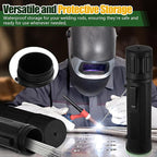 Zonon 4 Pcs Electrode Rod Storage Tube 14 Inch Airproof and Waterproof Welding Rod Holder for Canister(Black)
