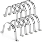 50Pcs M100 Stainless Steel Pipe Strap, 4 Inch Stainless Steel Clamp, Two Hole Strap, U Bracket Tube Clip for Water Pipes, Cables