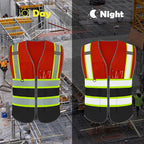 BeautyWill Custom Logo 10/20 Pack Safety Vest Class2 High Visibility Vest with Pockets Breathable Construction Vest Bulk