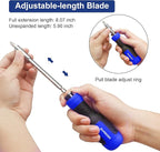 SHARDEN Multibit Screwdriver 13-in-1 Screw Driver Set Adjustable Extension Screwdriver Multitool All in One with Torx Security, Flat Head, Phillips, Hex, Square and 1/4 Nut Driver