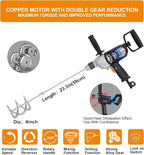 MAXXT Drill Mixer Set with Spade Handle 1/2 inch Electric Corded Mixing Drill Machine 9A Motor Concrete Mud Mixer