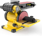 4.3A Belt Sander, 4 x 36 in. Belt & 6 in. Disc Sander, Double Dust Exhaust Port, Steel Base, 2Pcs Sandpapers Included