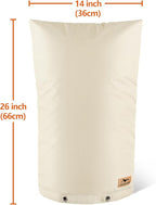Backflow Preventer Insulation Cover - Water Pipe Insulation Sprinkler Cover for Outside - Insulated Backflow Cover Pouch for Irrigation Back Flow Valve in Winter or Sun Exposure (14" W x 26" H, Sand)