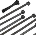 PATIKIL Cable Zip Ties 12 Inch, 100 Pcs Self-Locking Nylon Wire Tie Wraps Heavy Duty Cord Management with 50 lbs Tensile Strength for Indoor and Outdoor, Black (0.2" W)