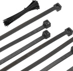 PATIKIL Cable Zip Ties 12 Inch, 100 Pcs Self-Locking Nylon Wire Tie Wraps Heavy Duty Cord Management with 50 lbs Tensile Strength for Indoor and Outdoor, Black (0.2" W)