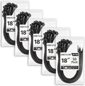 Large Zip Ties 18 inch (250 Pack), Actual 20 inch, Long Zip Ties Heavy Duty with 250 lb Tensile Strength, Big Cable Ties, Black, by ANOSON