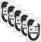 Large Zip Ties 18 inch (250 Pack), Actual 20 inch, Long Zip Ties Heavy Duty with 250 lb Tensile Strength, Big Cable Ties, Black, by ANOSON