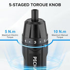 PECHAM 3.6V 2000mAh Cordless Screwdriver,Electric Screwdriver,350 RPM&5 Torque 5Nm,TYPE-C Charging, 8 Pcs Bits for Home Repairs,Portable Compact Design,Gifts for Men Him Dad Boyfriend