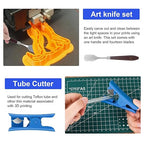 3D Printer Tools Kit, 3D Printing Accessory with 55Pcs Includes Deburring Tool, Caliper, Art Knife Set, Tube Cutter, Storage Bag Suitable for 3D Print Removing, Cleaning