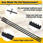 SPEEDWOX 36 Pack 5-Inch Scroll Saw Blade Pin End Replacement Pin End Scroll Saw Blade Set Double Reverse Tooth Blades for Wood (12PCS Each 10 TPI, 15 TPI, 18 TPI)