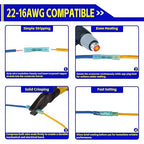 1000PCS Heat Shrink Wire Connectors 16-14 AWG Waterproof Tinned Copper Purple Core Wire Connectors, Insulated Splice Terminals for Cable, Boat, Automotive, and Home Wiring (16-14 AWG)