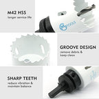 Hole Saw Kit Bi Metal, with 3/4" to 2-1/2" 22 PCS Saw Blades in Case, Hole Saw Set for Metal, Wood and Plastic, with Clean and Smooth Cutting Edge, Fast Chip Removal