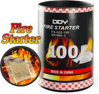 100 Pack Quick Fire Starters，Wax Cups Waterproof, Non Toxic Firelighter Natural Safe Cubes Burns up to 8 Min at Over 750° - 100%, Perfect for Fat Wood Stove Campfire, Start Charcoal Kit (Style1)