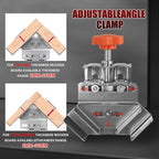 CNQLIS Multipurpose Stainless Steel 90 Degree Corner Clamp, Adjustable Corner Clamps for Woodworking 90 Degree Clamp, 2PCS Open Type and 2PCS Closed Type Right Angle Clamp Fixing Tool for Wood, Metal