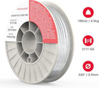 YESWELDER Flux Core Gasless MIG Wire, E71T-GS Mild Carbon Steel .035-Inch Diameter 10-Pound, Strong ABS Plastic Spool Welding Wire