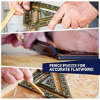Commando 7.5" - Advanced Carpenter Square with Jig Block - Accurate Flatwork and Repetitive Markings (Fire)