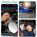 Telescoping Inspection Mirror, Circular Inspection Mirror, Flexible Inspection Mirror 360 Rotation with Extended Handle Round Inspection Mirrors for Checking Vehicle Condition(Dia-4 Inch)