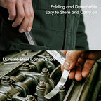 2PCS Feeler Gauges Set - Stainless Steel Feeler Gauges for Valves, Standard SAE/Metric Spark Plug Gap Tool, Straight & Angled Thickness Measuring Tool for Valves, Spark Plug, Guitar, Piston