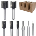 8Pcs Straight Router Bit 1/4 Shank,Cutting Diameter 1/16"-1/8"-3/16"-1/4"-3/8"-1/2"-5/8"-3/4",CNC Carbide Straight Router Bits for Woodworking Routing, Plunging, Dadoing (Wooden Case Package)