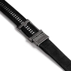 SlideBelts Full Grain Leather Belt with Contrast Stitching - Custom Fit for Adult Men, Golfers