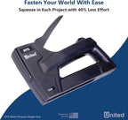 United Office Products HT5 Heavy Duty 2-in-1 Manual Staple Gun and Brad Nailer for Carpentry, Upholstery, Crafts, Professional and DIY Projects, Lightweight Plastic Body