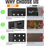 Metal Pegboard Storage System, Garage Wall Organizer, Tool Storage Panels for Workbench (Black, 31.5"x15.75"-4PCS)