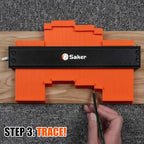 Saker Contour Gauge (10 Inch Christmas Packaging) Profile Tool- Adjustable Lock