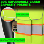 BeautyWill Custom Logo 10/20 Pack Safety Vest Class2 High Visibility Vest with Pockets Breathable Construction Vest Bulk