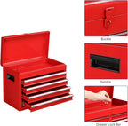 TUFFIOM 5-Drawer Rolling Tool Chest, Tool Storage Cabinet w/Drawers, Lockable Wheels, Detachable Top & Adjustable Shelf, Mechanic Tool Organizer Box for Garage, Workshop, Warehouse & Repair Shop