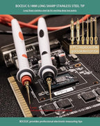 Electrical Test Leads Soft Silicone Cable Multimeter Test Probe Set with Replaceable Gold-Plated Multimeter Probes 1000V CATIII & 600V CATIV 16A for Fluke/AstroAI/INNOVA Clamp Meter