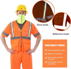 A-SAFETY Reflective Mesh Vest Class 3,with Pockets and Zipper
