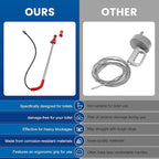 59787 Model K-3 Toilet Auger Clog Remover Toilet Snake for Unclogging with 3-Foot Snake and Bulb Head, Toilet Auger Snake for Unclogging Toilets for Home, Office, School, and More