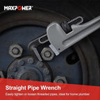 MAXPOWER 18-inch Pipe Wrench, Heavy Duty Aluminum Plumbing Wrench